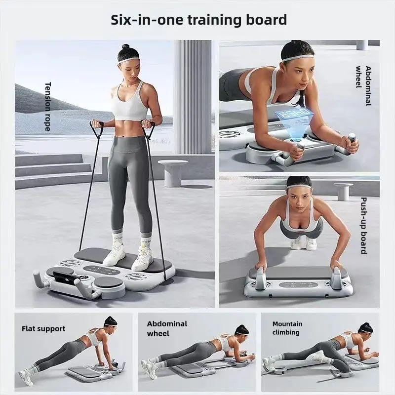 Multifunctional Foldable Push-Up Board – Portable Home Gym with Color-Coded Muscle Training & Resistance System