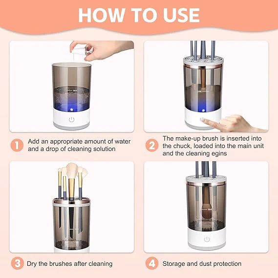 Portable Electric Makeup Brush Cleaner.