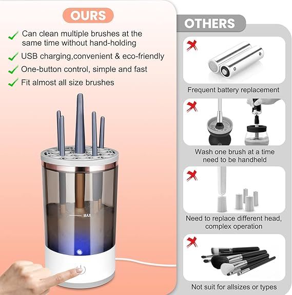 Portable Electric Makeup Brush Cleaner.