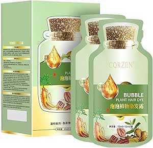Plant Bubble Hair Dye Shampoo with natural herbal color.