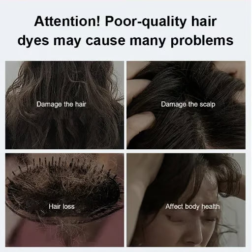 Plant Bubble Hair Dye Shampoo with natural herbal color.