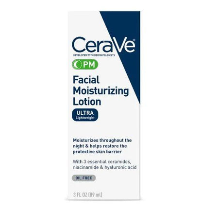 CeraVe PM Facial Moisturizing Lotion 89ml – Nighttime Hydration.