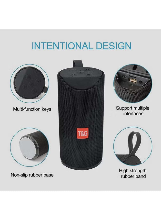 Wireless mini Bluetooth speaker with FM, USB, and LINE IN connectivity.