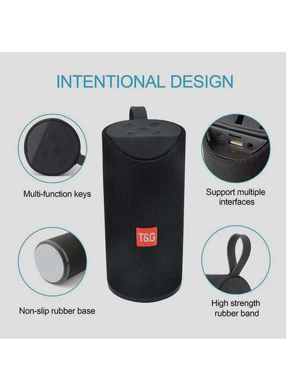 Wireless mini Bluetooth speaker with FM, USB, and LINE IN connectivity.