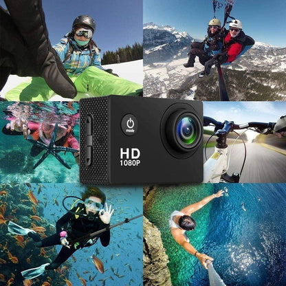 Full HD 1080p WiFi action camera designed for diving, sports, and underwater photography.